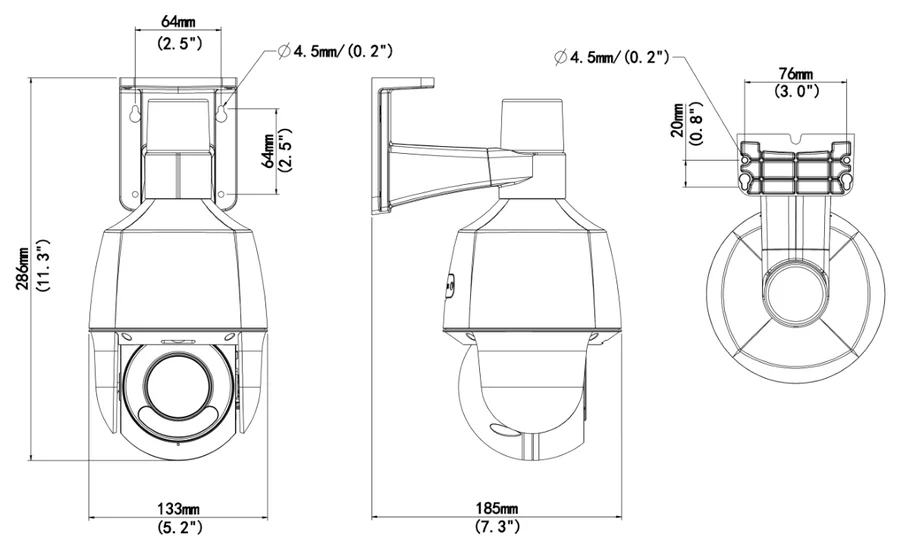 IPC6315LFW-AX5C-VG1 dimensions