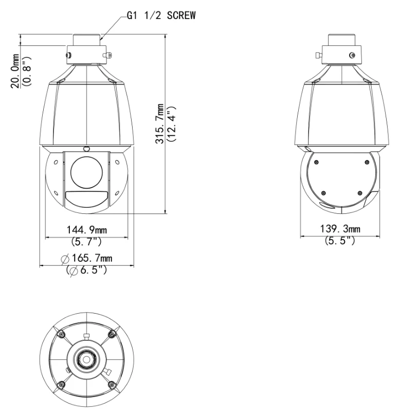 IPC6424SR-X25-VF-B dimensions