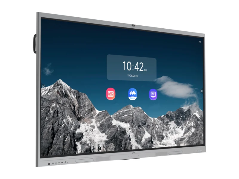 Uniview MW3575-U-CA 75 inch smart interactive display, angled view