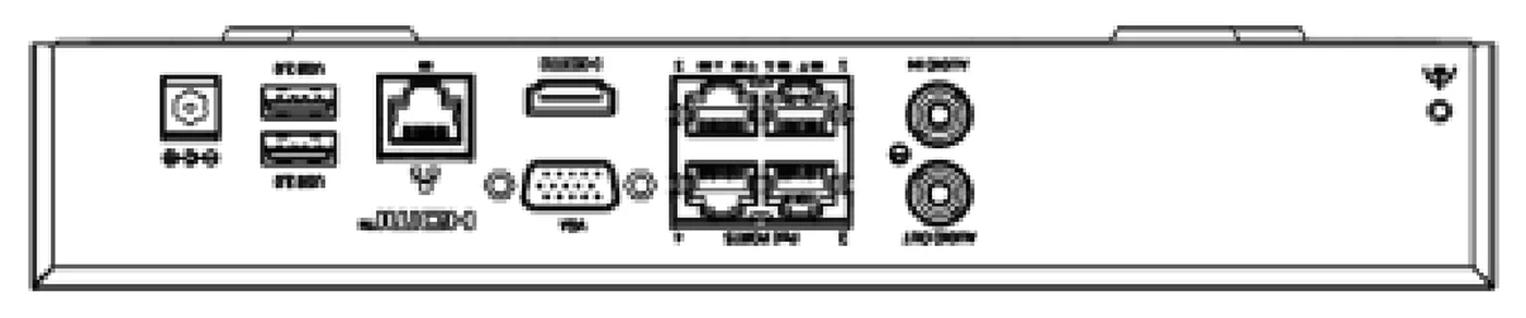 NVR301-B-P-IQ series rear panel