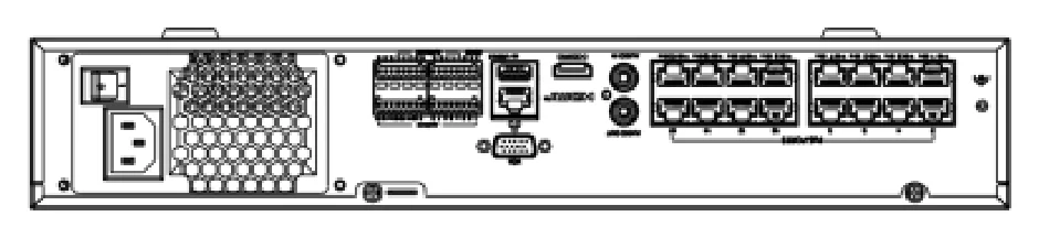 NVR304-B-P16-IQ series rear panel