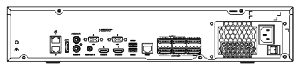 NVR504-E-IQ series rear panel