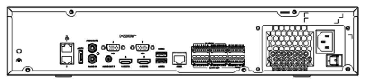 NVR508-E-IQ series rear panel