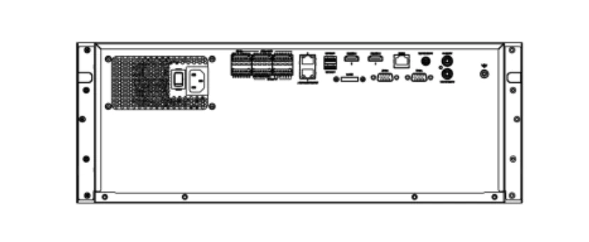 NVR524-E series rear panel