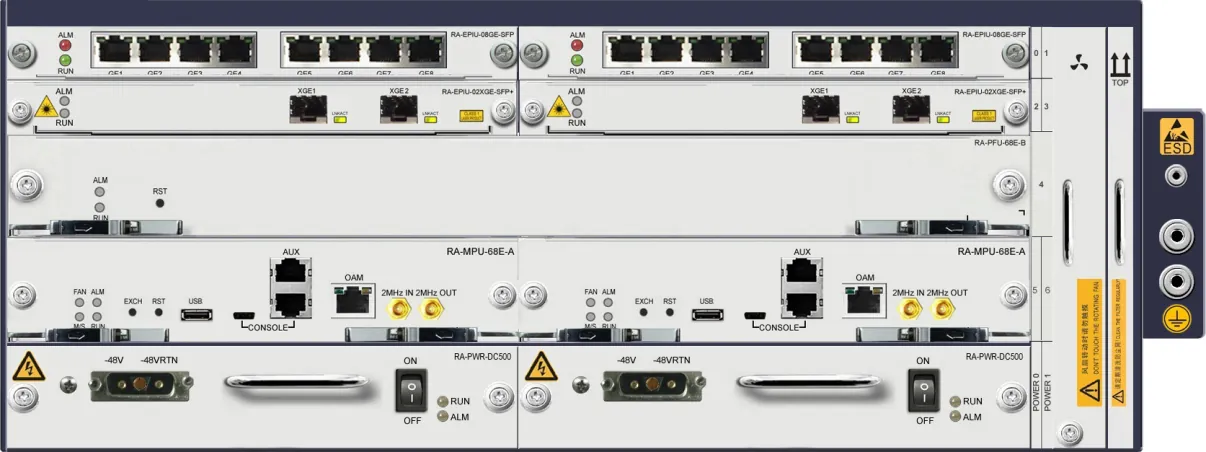 ZTE Wantong ISG 6800-4E — 8×10GE SFP+ + 4 card slots