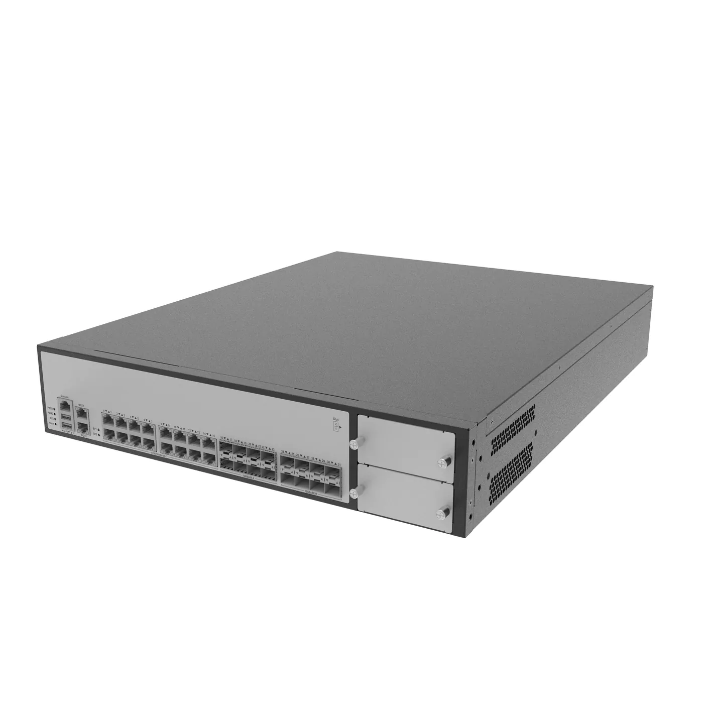 ZTE Wantong ISG F3322X — 16×GE + 8×SFP + 8×SFP+ · 2 slots