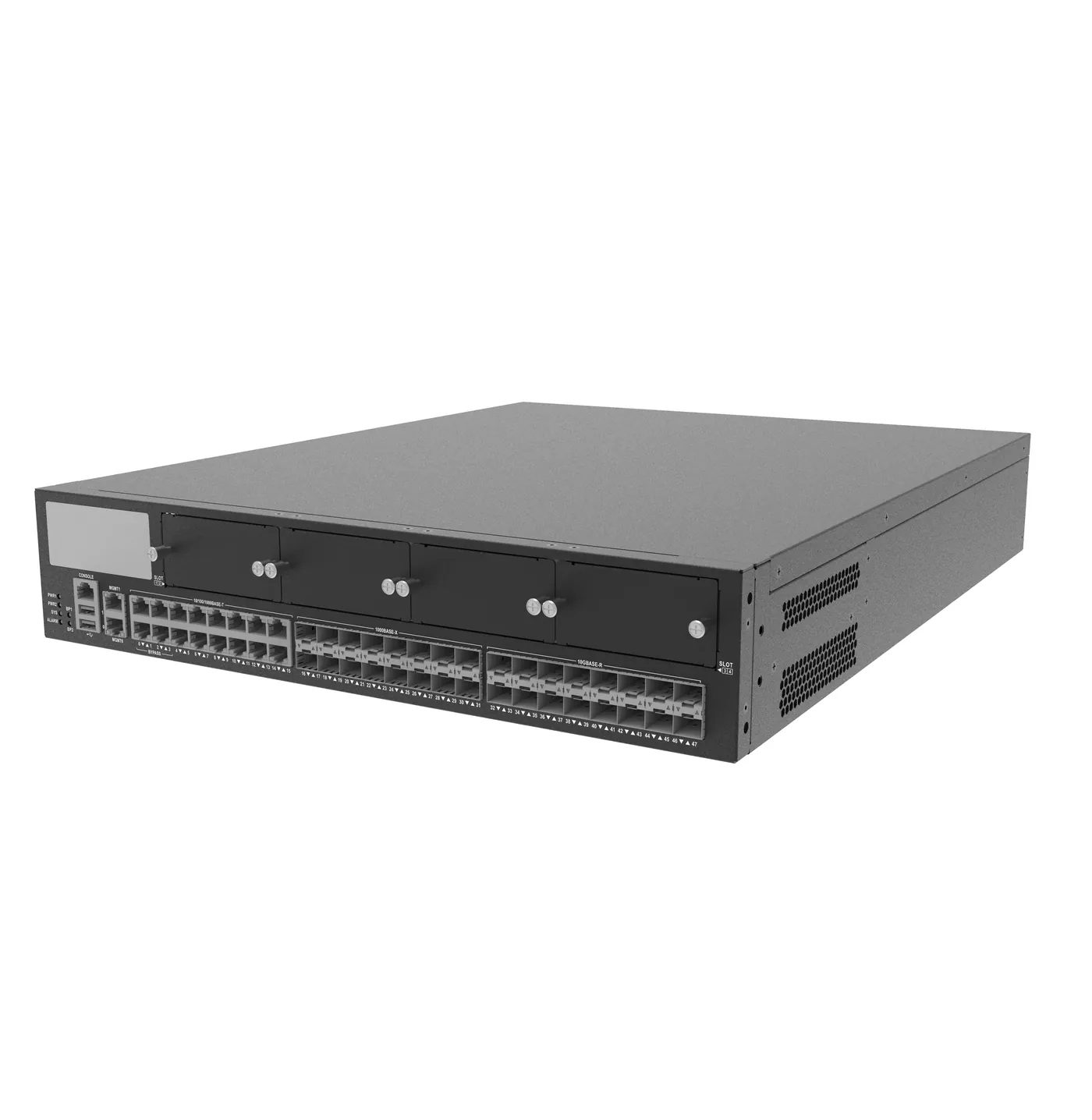 ZTE Wantong ISG F6024X — 16×GE + 16×SFP + 16×SFP+ · 4 slots