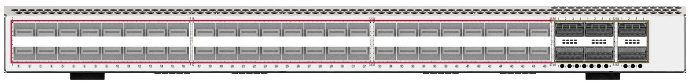 ZTE Wantong S6850-XD — 48×10GE SFP+ + 6×100GE QSFP28